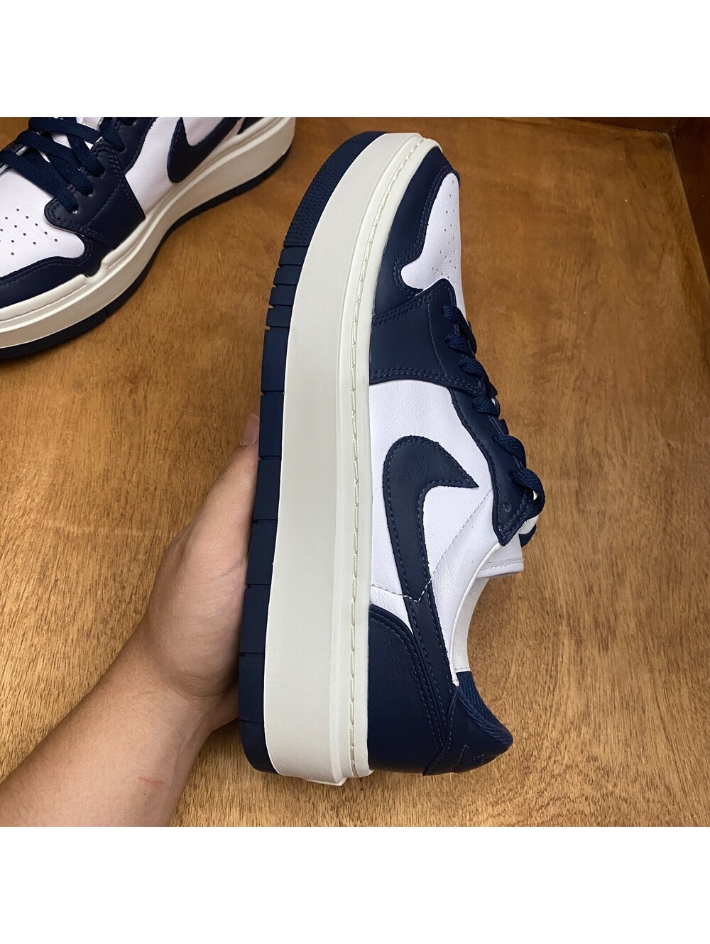 Nike Air Jordan 1 Elevate Low Shoes Womens 11.5 Navy White Sneakers DH7004-141 - Picture 11 of 15